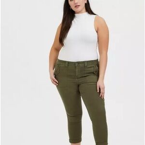 Torrid 12 Olive Green Mid-Rise Pants